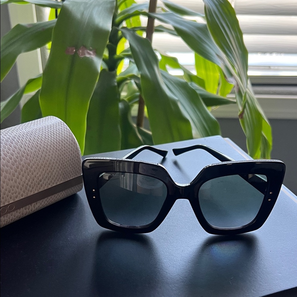 Jimmy Choo Black Square Sunglasses